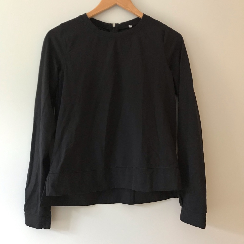 🌵SOLD🌵Lululemon Black Long Sleeve Top 6 Zipper - Picture 1 of 8